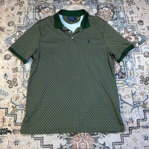 Polo Ralph Lauren Classic Fit spring green Collared shirt Men short sleeve large